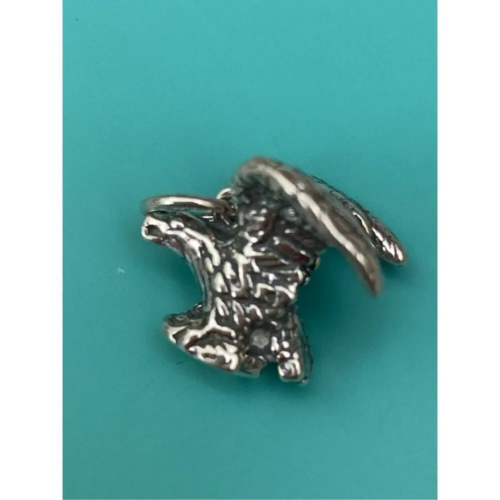 .925 Eagle Vintage Sterling Silver Jewelry Charm #majestic